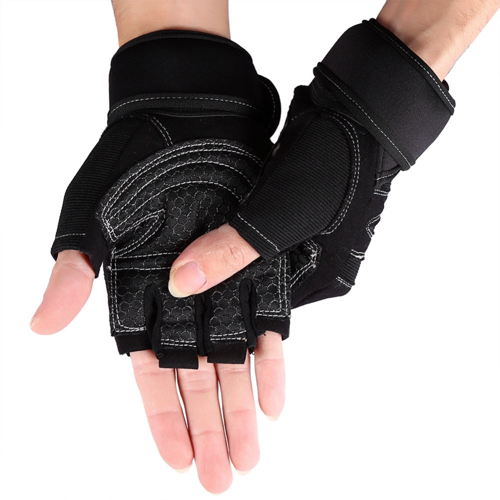 1Pair Men Gym Gloves Weight Lifting