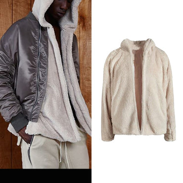 Mens Solid Color Pullover Fleece Sherpa