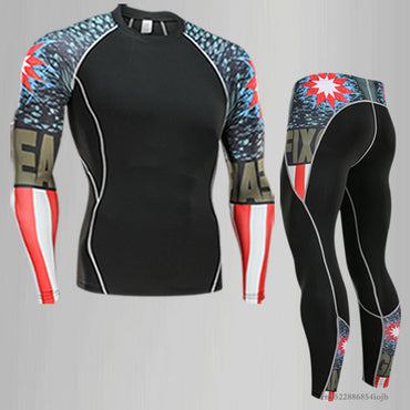 Mens Sports Running Set Compression