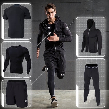 sports running suit compression men
