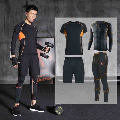Men Sports Suit Running Set Jogging Clothing