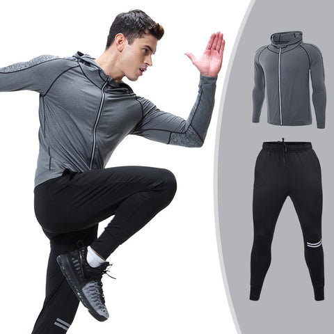 Winter New YD  Running Set Men Cool Quick