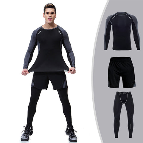 Winter New YD  Running Set Men Cool Quick