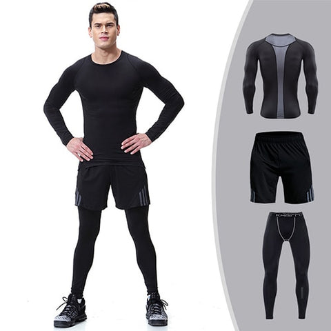 Winter New YD  Running Set Men Cool Quick