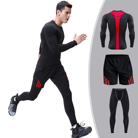 Winter New YD  Running Set Men Cool Quick