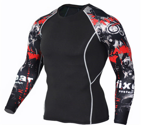 rash guard MMA Clothing T-shirt warm men