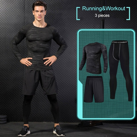 Quick Dry Sport Suits Men Compression