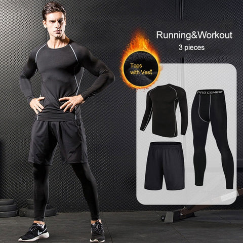 Quick Dry Sport Suits Men Compression