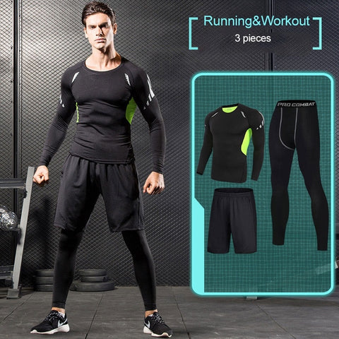 Quick Dry Sport Suits Men Compression