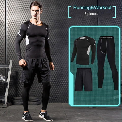 Quick Dry Sport Suits Men Compression
