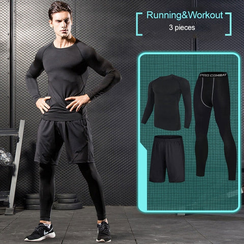 Quick Dry Sport Suits Men Compression