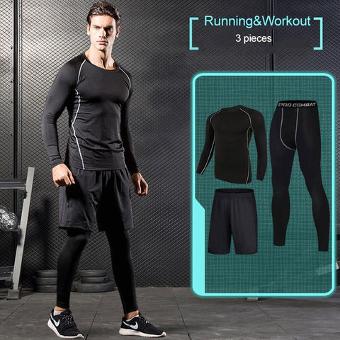 Quick Dry Sport Suits Men Compression