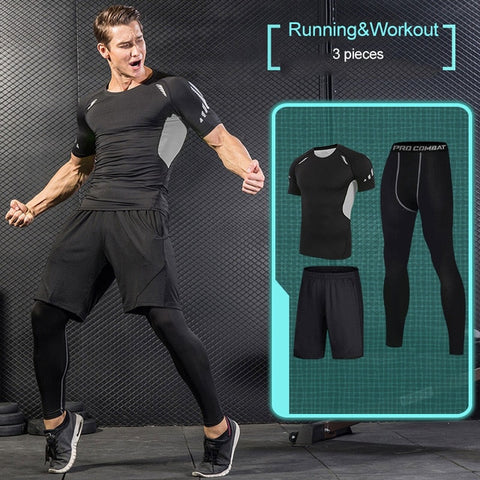 Quick Dry Sport Suits Men Compression