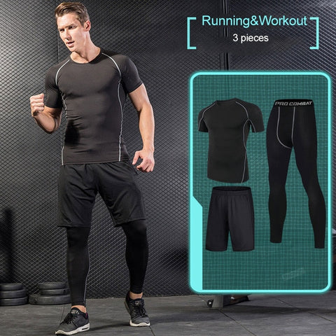 Quick Dry Sport Suits Men Compression