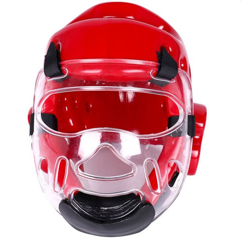 Taekwondo Headgear Karate Martial Arts Sparring Helmet Adult Head Guard DIY Blue Red S M L XL