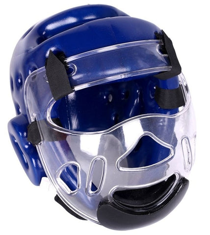 Taekwondo Headgear Karate Martial Arts Sparring Helmet Adult Head Guard DIY Blue Red S M L XL