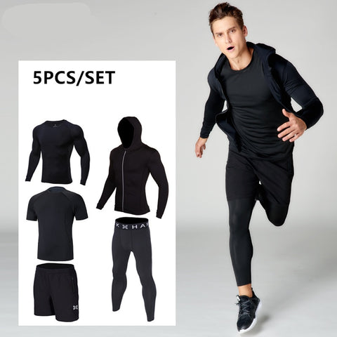 sports running suit compression men