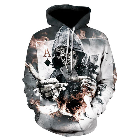 Skull headr Men Hoodies Sweatshirts