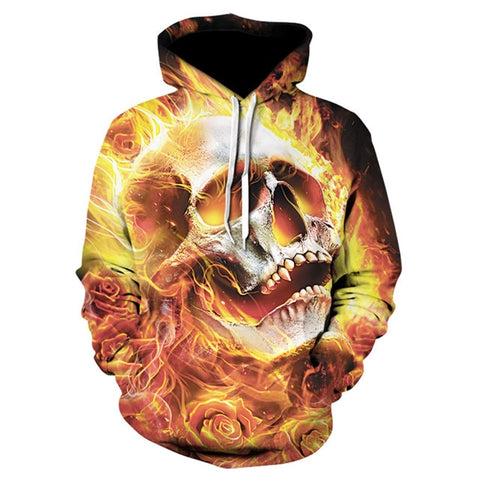 Skull headr Men Hoodies Sweatshirts