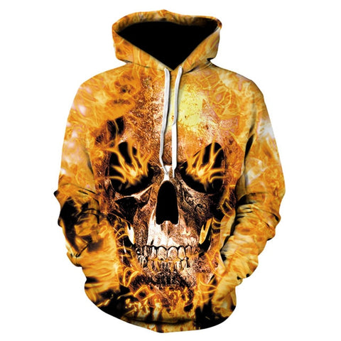 Skull headr Men Hoodies Sweatshirts