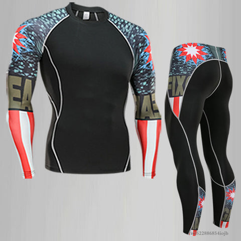 Mens Sports Running Set Compression