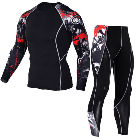 Mens Sports Running Set Compression