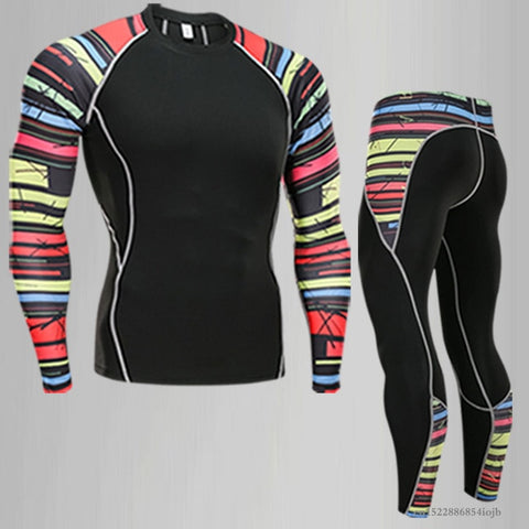 Mens Sports Running Set Compression