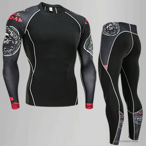 Mens Sports Running Set Compression