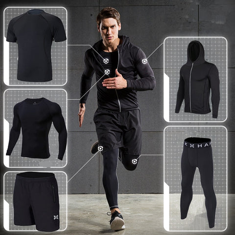 sports running suit compression men