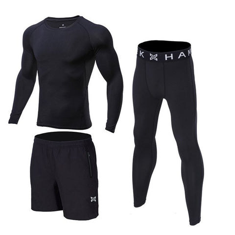 sports running suit compression men