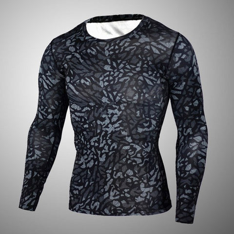men sports  set tracksuits compression shirt