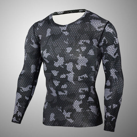 men sports  set tracksuits compression shirt