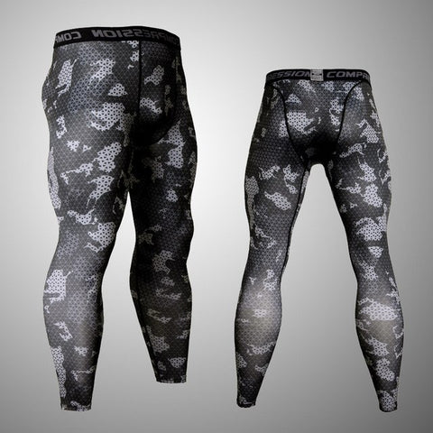 men sports  set tracksuits compression shirt