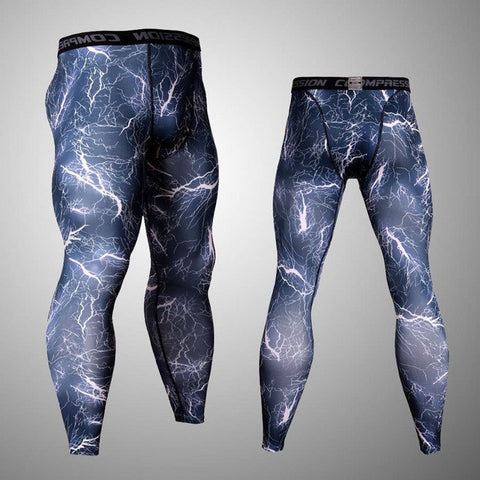 men sports  set tracksuits compression shirt