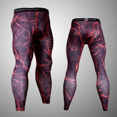 men sports  set tracksuits compression shirt