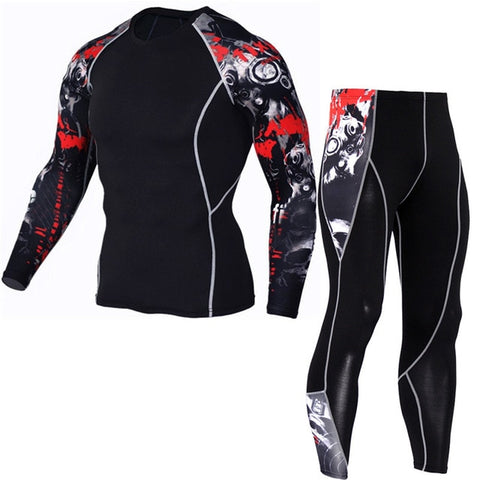 Men's Running Suit Tracksuit Gym