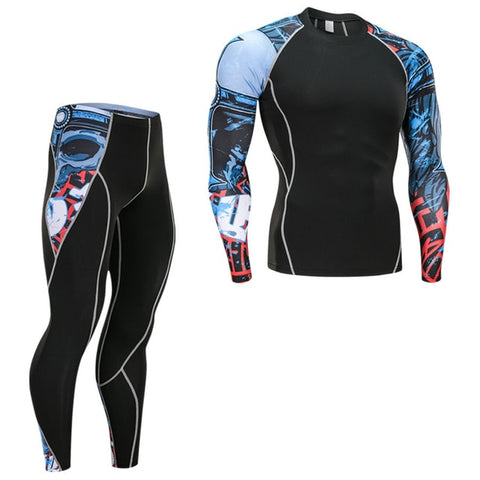 Men's Running Suit Tracksuit Gym