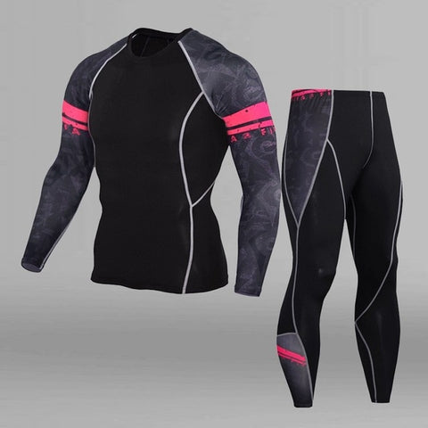 Fitness suit long-sleeved tights men's