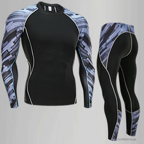 Fitness suit long-sleeved tights men's